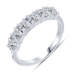 Prsteň  zo striebra s kameňmi SYN ZIRKÓN 5A- BIELY